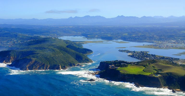 Knysna South Africa The Heads aerial view from sea